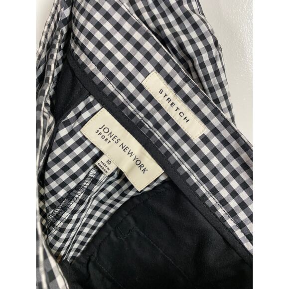 Jones New York Sport Stretch Black & White Cape Cod Crops Size 10 NEW - Picture 3 of 9